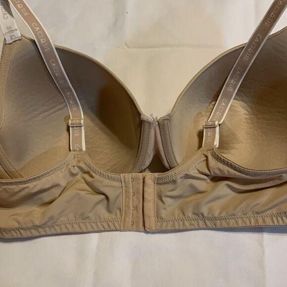 CACIQUE size 44D lightly lined T-shirt bra nude color - Picture 3 of 8